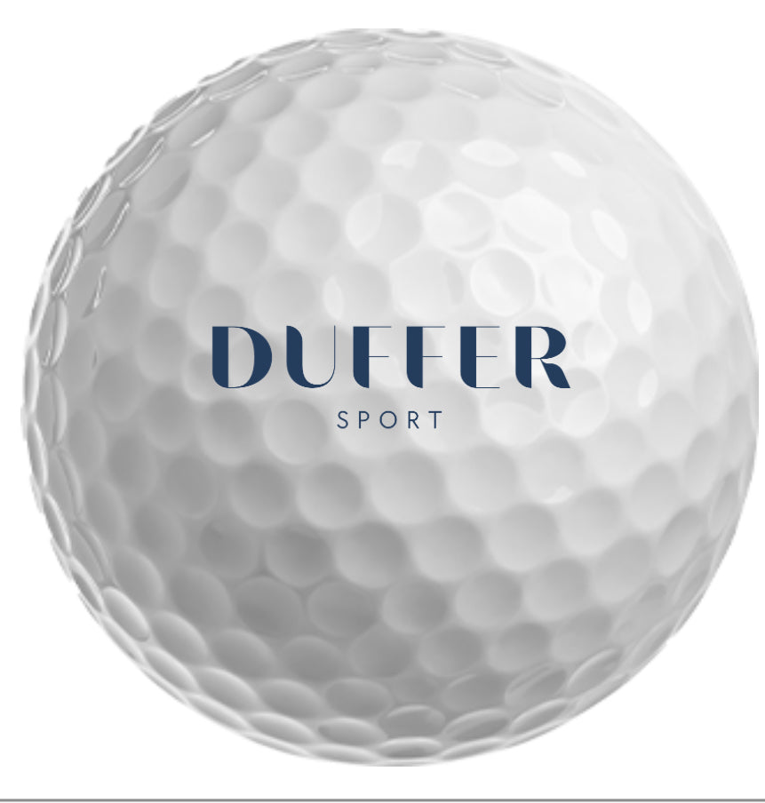 Set of three Duffer golf balls